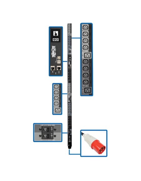 TRIPP-LITE BY EATON 28.8KW 220-240V 3PH SWITCHED PDU - LX INTERFACE,