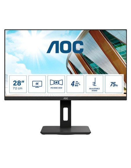 AOC 28  16:9 3840X2160 60HZ IPS HDMIX2 DP PIVOT