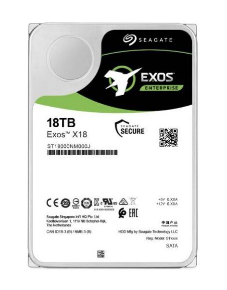 SEAGATE 18TB EXOS X18 ENTERPRISE SEAGATE SATA 3.5 72000RPM