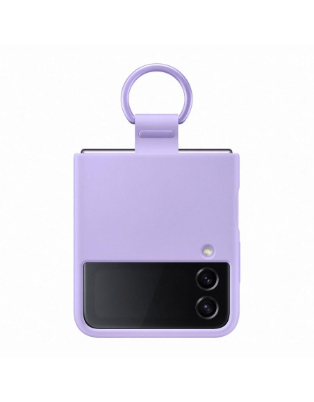 SAMSUNG MOBILE SILICONE COVER WITH RING LAVANDER FLIP 4