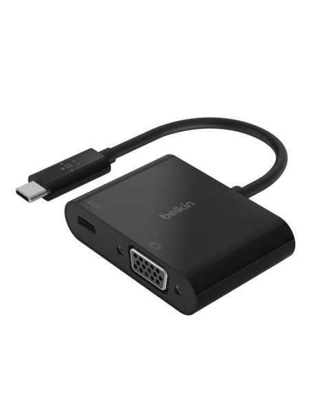 BELKIN USB-C TO VGA + CHARGE ADAPTER, BLK (60W PD)