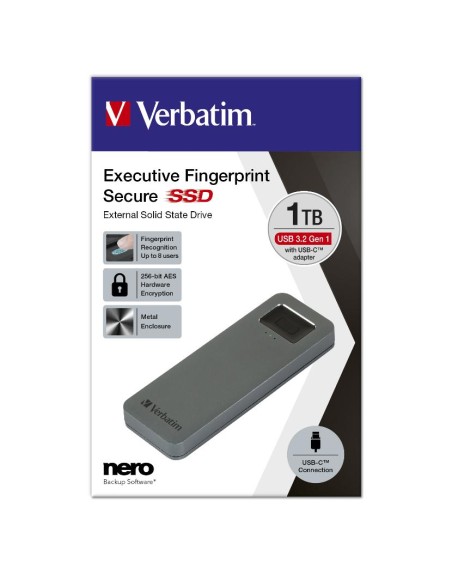 VERBATIM SSD USB-C EXECUTIVE FINGERPRINT SECURE 1TB