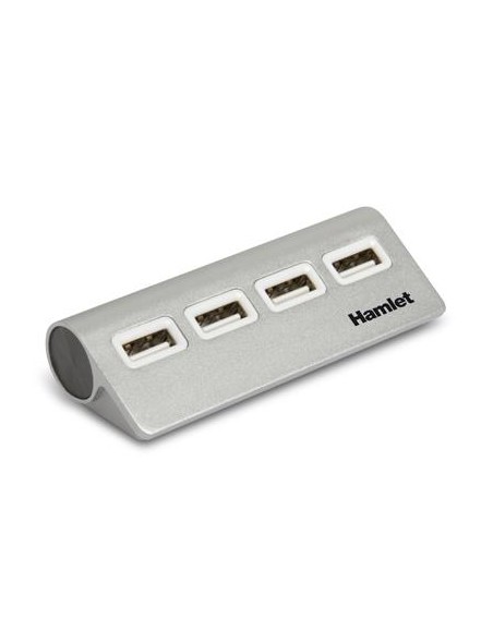 HAMLET HUB USB 2.0 4 PORTE ALLUMINIO