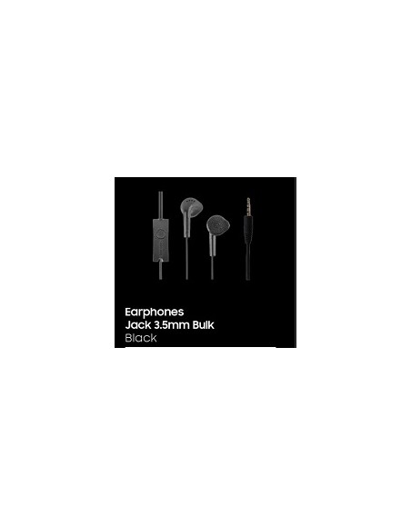 SAMSUNG MOBILE EARPHONES JACK 3.5MM BULK  BLACK