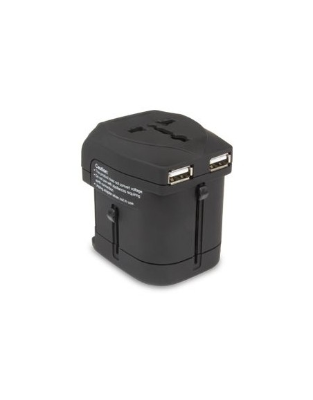 HAMLET ADATTATORE DA VIAGGIO + 2 USB CHARGER 2 1A
