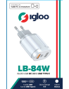 IGLOO USB QC 3.0 E USB TYPE-C WHITE