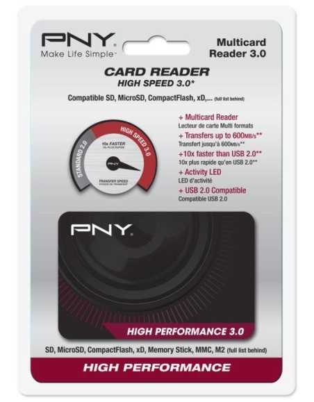 PNY TECHNOLOGIES EUROPE FLASH READER USB 3.0 - HIGH PERFORMANCE 3.0