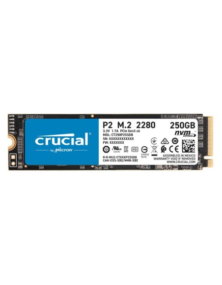 CRUCIAL P2 250GB PCIE 3.0 X4 NVME M.2 2280 SSD