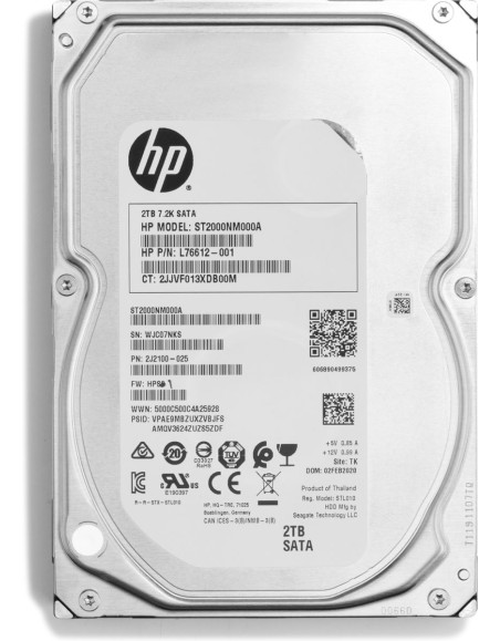 HP 2TB 7200RPM SATA 3.5IN ENTERPRISE