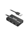 HAMLET HUB USB 2.0 SLIM  A 4 PORTE AUTOALIMENTATO