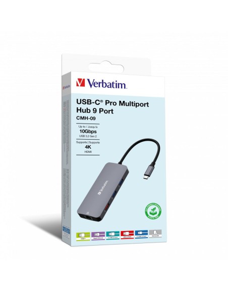 VERBATIM USB-C PRO MULTIPORT HUB 9 PORT CMH-09