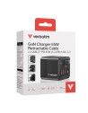 VERBATIM GANCHARGER 65W 2PORT RETRACCABLE DISPUS+EU/UK ADAP